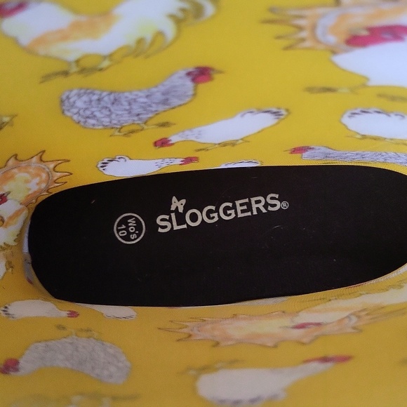 Sloggers Yellow Chicken Print Rain Boots - Picture 12 of 14